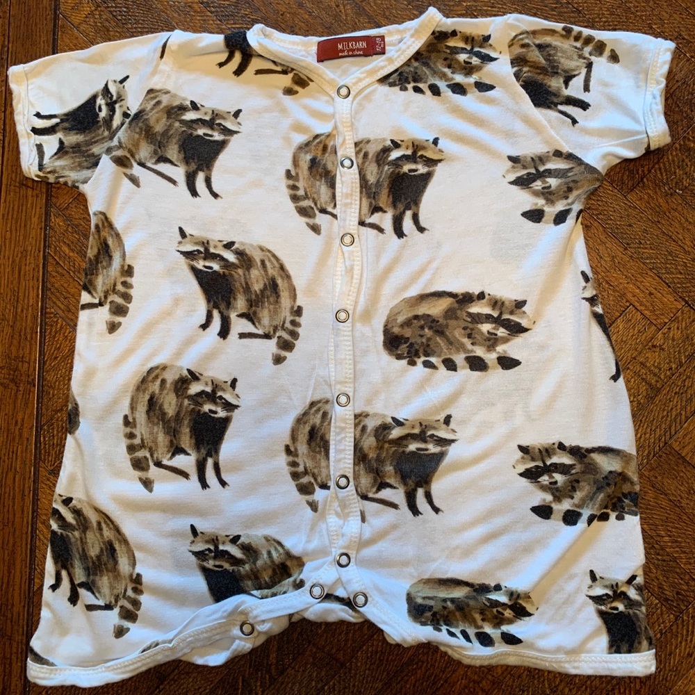 Milkbarn Raccoon Bamboo Shortall